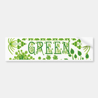 Leef groen bumpersticker