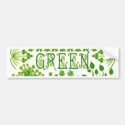 Leef groen bumpersticker (Voorkant)
