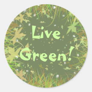 Leef Groen! Ronde Sticker