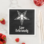 Leef heerlijk zwart Phillip Baphomet Servet (Insitu)