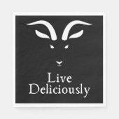 Leef heerlijk zwarte Phillip lunch Servet (Voorkant)