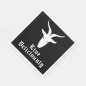 Leef heerlijk zwarte Phillip lunch Servet (Hoek)