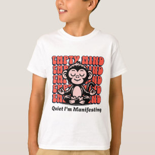 Leef het Designs Grappige manifesterende aap, Begi T-shirt