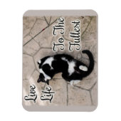 Leef het leven aan de volledigste Motivatie Kat Ku Magneet (Verticaal)