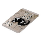 Leef het leven aan de volledigste Motivatie Kat Ku Magneet (Linkerzijde)