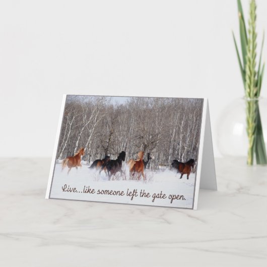 Leef het Leven ..... Als iemand verlaten de poort Kaart (Voorkant)