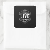 Leef het leven dat je leeft Inspiratief ontwerp Vierkante Sticker (Tas)