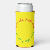 Leef het leven dat je van seltzer koelbox houdt blikjeskoeler (Seltzer Voorkant)