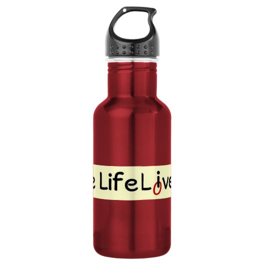 Leef het Leven, de Flessen van het Leven van de (Voorkant)