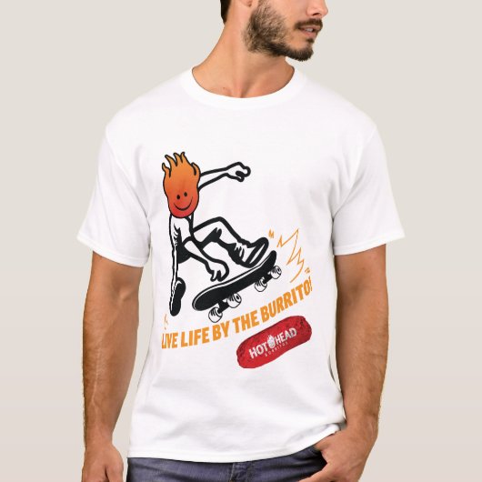 Leef het leven door het Burrito Shirt (Voorkant)