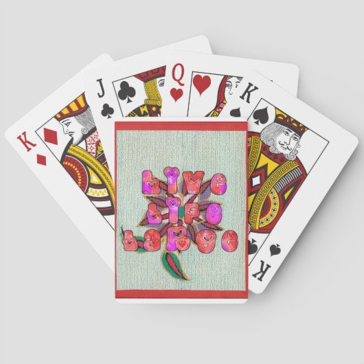 "Leef het Leven Groot" Kunstprint Speelkaarten (Achterkant)