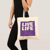 Leef het leven hield van Christelijke liefde citaa Tote Bag (Voorkant (product))