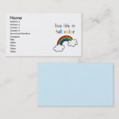 Leef het leven in kleur visitekaartje (Voorkant / Achterkant)