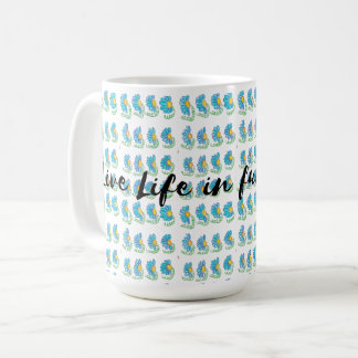 leef het leven in volle bloei koffiemok