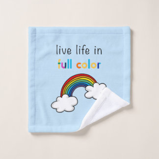 Leef het Leven in Volle Kleur Regenboog Bad Handdoek