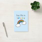 Leef het leven in volle kleuren regenboog post-it® notes (Kantoor)