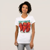 Leef het leven kruidig, hete pepers t-shirt (Voorkant volledig)