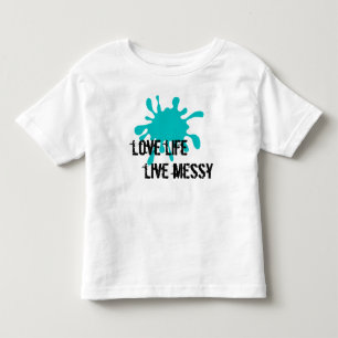 Leef het leven, leef rommelig Aqua Kinder Shirts