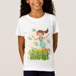 Leef het leven met plezier! lente meisje t-shirt a