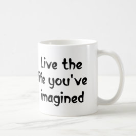 Leef het leven motivatie citaat van de koffiemugs  koffiemok