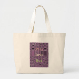 Leef het leven ten volle: eet, houd van, speel des grote tote bag