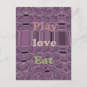 Leef het Leven tot het Foutste: Eet, Liefde, Speel Briefkaart