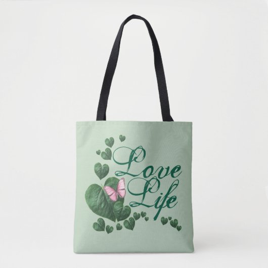 Leef het leven tote bag (Voorkant)
