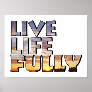 Leef het leven volledig citaat poster