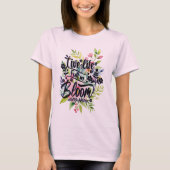 Leef het leven volop in bloei t-shirt (Voorkant)