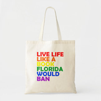 Leef het leven zoals een boek dat Florida LGBT Mon Tote Bag