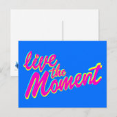 Leef het moment inspirerende slogan citaat briefka briefkaart (Voorkant / Achterkant)