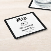 Leef het ongetrouwde leven tot de dood ons scheidt kartonnen onderzetters (Schuin)