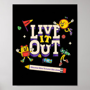 Leef het uit, hou van Jezus Vbs 2025 Christelijke  Poster