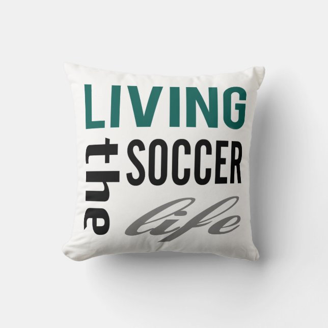 Leef het Voetbal Leven Kussen (Voorkant)