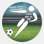 Leef het voetballeven ronde sticker (Voorkant)