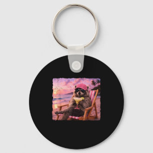 Leef hier wasbeer zomer vibes wilde meisje zomer sleutelhanger