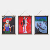 Leef, hou van, lach, wees grappig hangend wandkleed (Driedubbel)