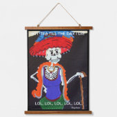 Leef, hou van, lach, wees grappig hangend wandkleed (Voorkant)