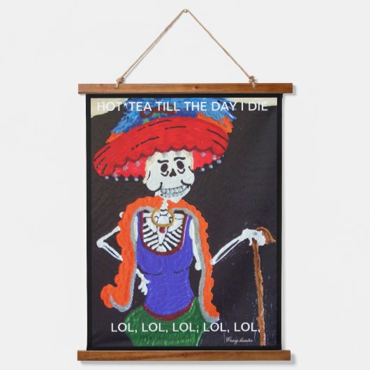 Leef, hou van, lach, wees grappig hangend wandkleed (Voorkant)