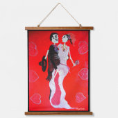 Leef, hou van, lach, wees grappig hangend wandkleed (Voorkant 2)