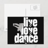 Leef, houd van, Dans Briefkaart (Voorkant / Achterkant)