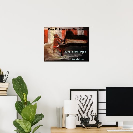 Leef in Amsterdam Poster (Thuiskantoor)