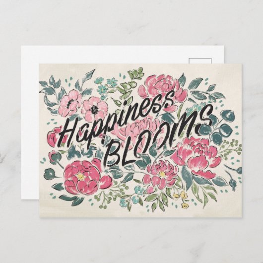 Leef in Bloom | Geluksbloei Briefkaart (Voorkant / Achterkant)