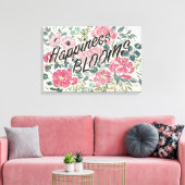 Leef in Bloom | Geluksbloei Canvas Afdruk (Insitu (Woonkamer))