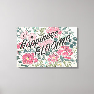 Leef in Bloom   Geluksbloei Canvas Afdruk