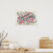 Leef in Bloom | Geluksbloei Poster (Keuken)