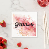 Leef in dankbaarheid roze inkt servet (Insitu)