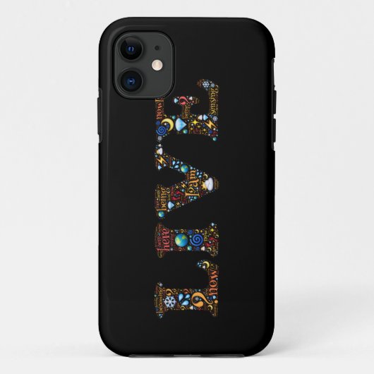 Leef in de Cadeau Inspirerend Word Art Case-Mate iPhone Case (Achterkant)