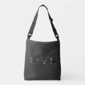 Leef in de Cadeau Inspirerend Word Art Crossbody Tas (Voorkant)