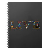 Leef in de Cadeau Inspirerend Word Art Notitieboek (Voorkant)